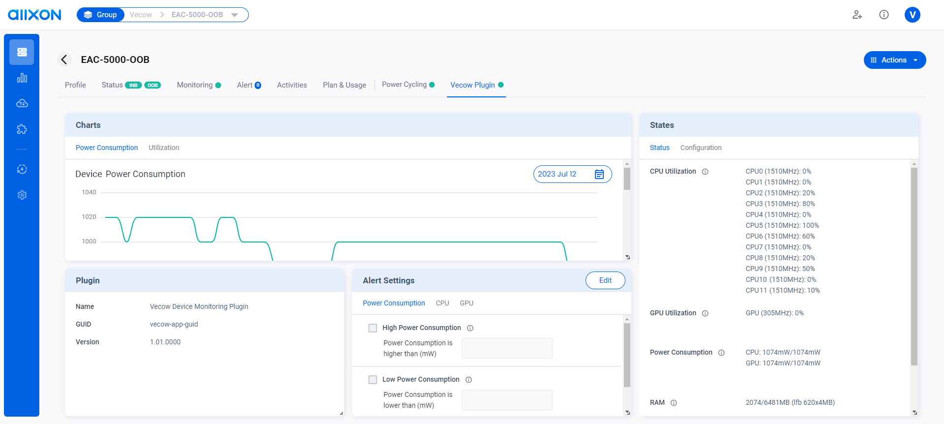 Vecow-Allxon Portal