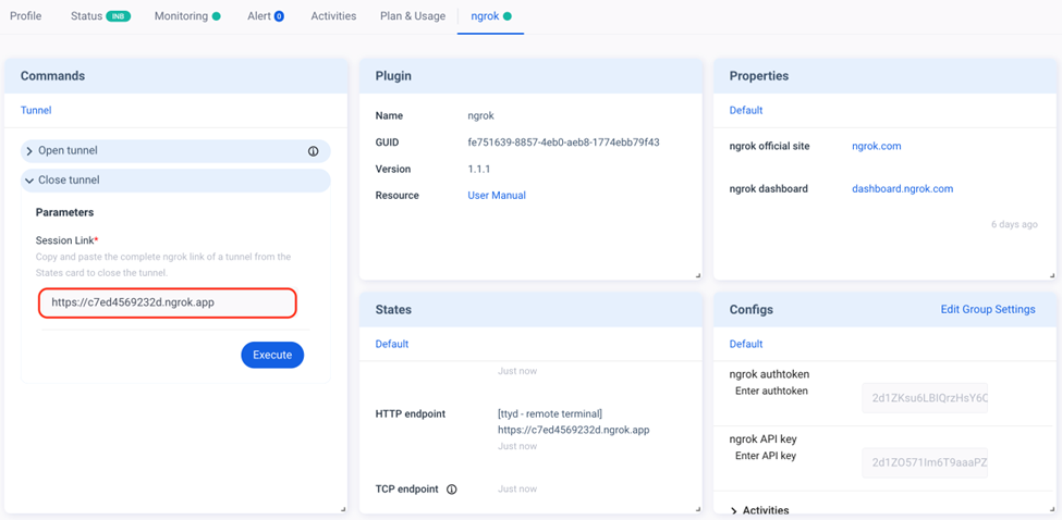 How to Create a Web-based Remote Terminal with ngrok Plugin?